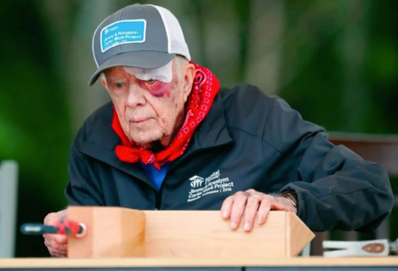 Jimmy Carter at a Habitat for Humanity Event in Nashville (Reuters)